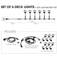 2026-Set6 - Kit 6 Mini Encastrés pour bois Ø4,5cm - 3000°K