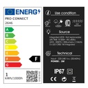 2646-D401 - Encastré béton Ø 52mm 3W 3000°K - Top INOX 1 fenêtre