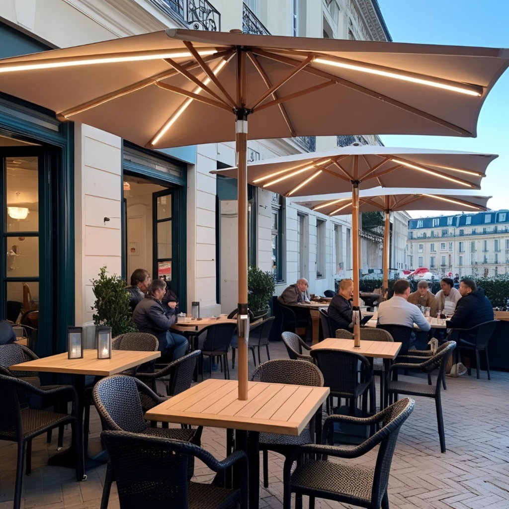 1014B - Kit éclairage Parasol via Batterie (Adaptateur 24V)