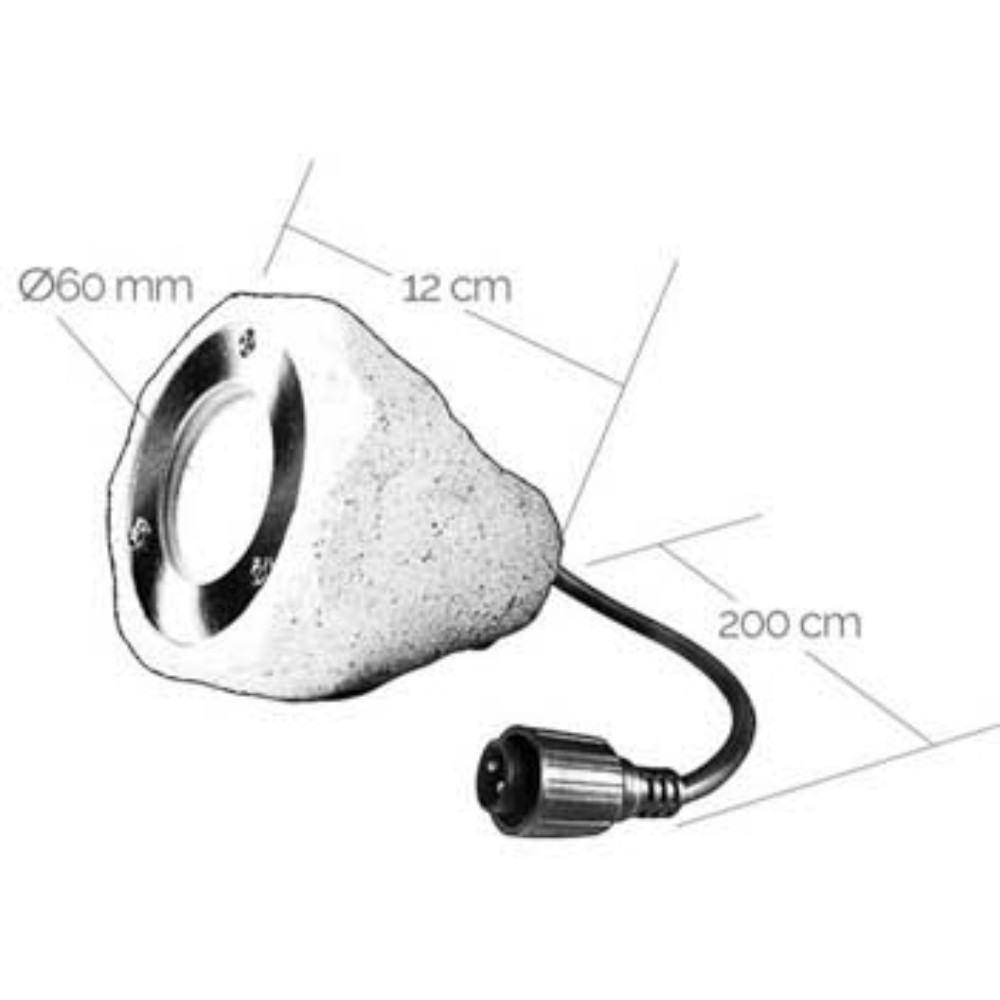 3216-Set - Kit 3 Projecteur résine imitation Pierre 2W