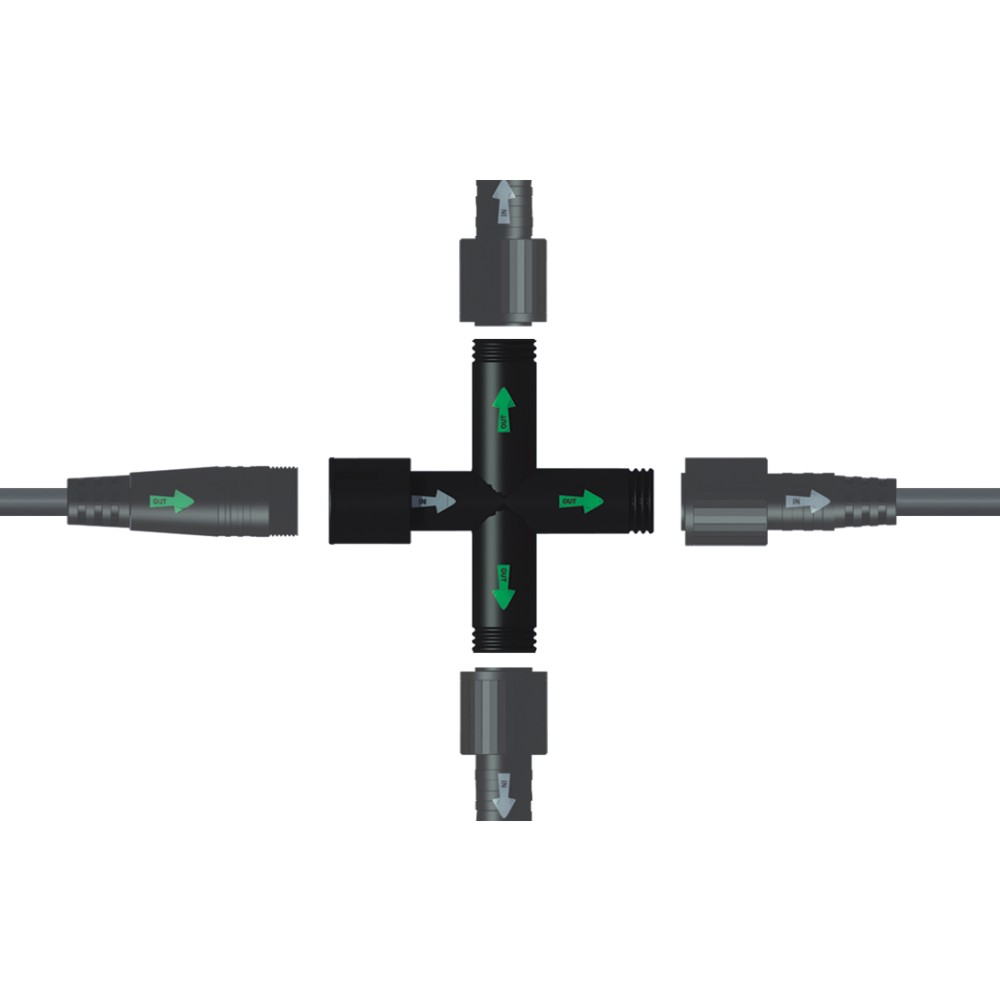 0330 - Connecteur "+" 3 sorties x2