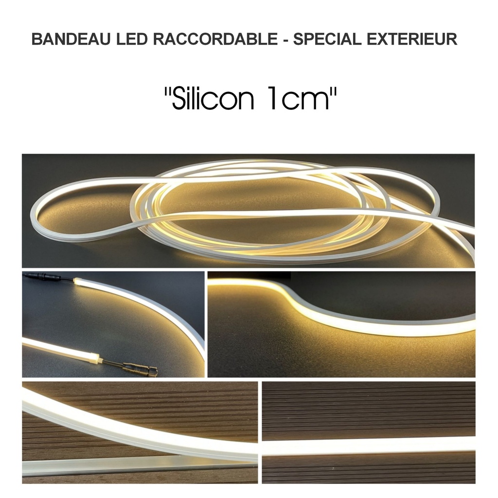 1018 - Kit Escalier 8 Bandeau Lumineux Silicone 1,2m
