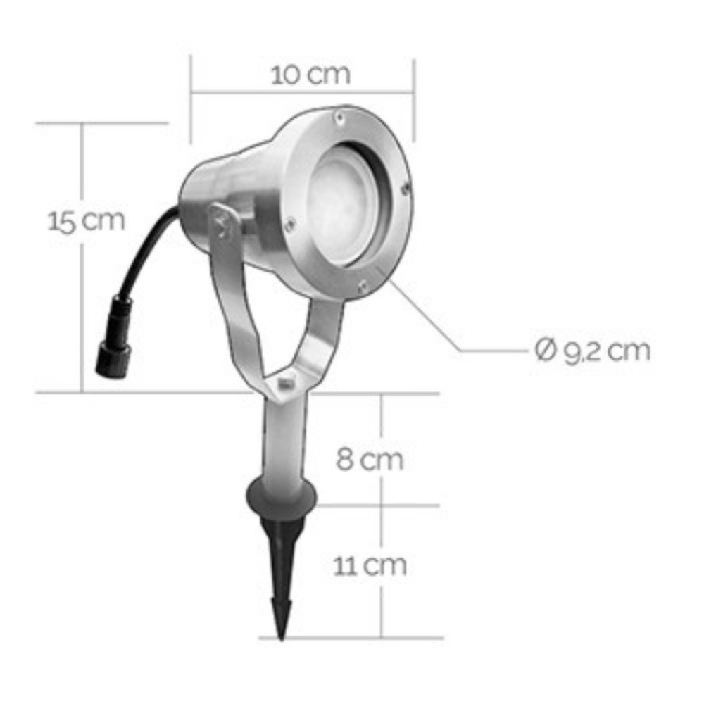 3416 - Projecteur Noir Alu TARGET10 - 4W - 3000°K