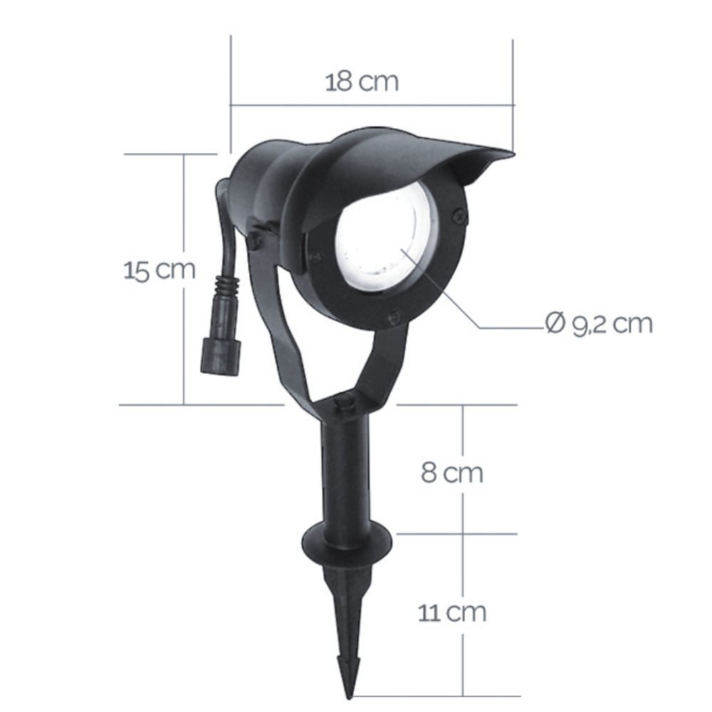 3426 - Projecteur Noir Alu TARGET 20 - 6,5W - 3000°K