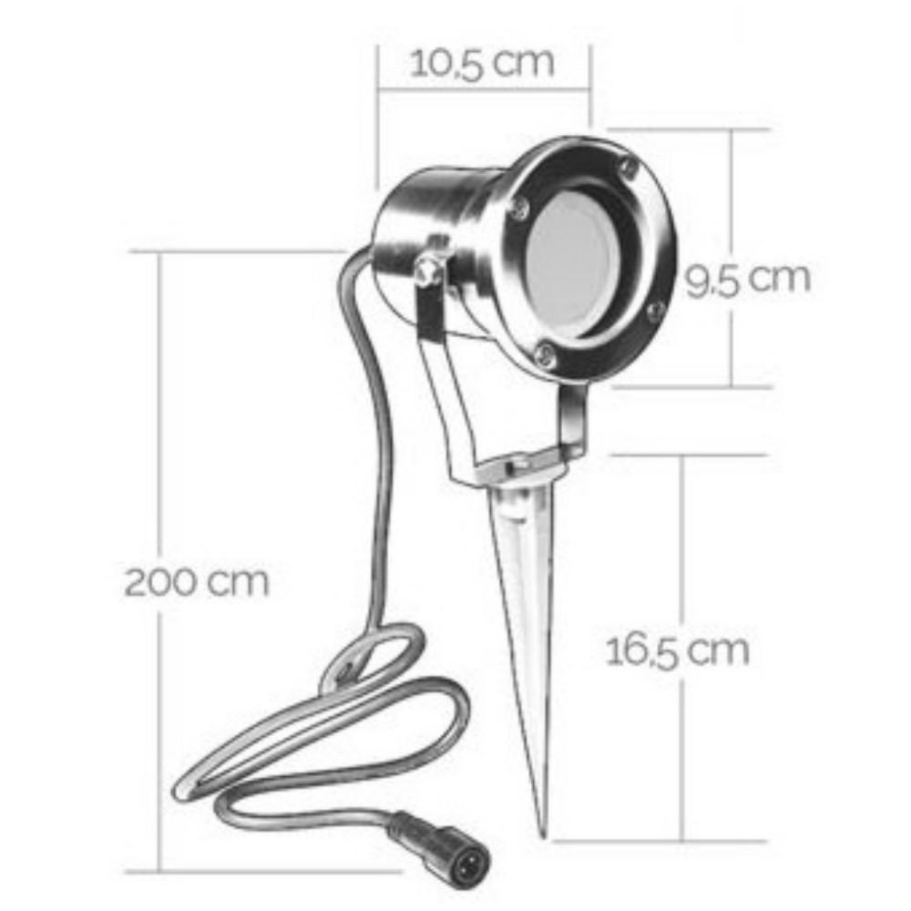 3476 - Projecteur immergeable NAUTILUX 20 - INOX IP68(2m) - 6,5W