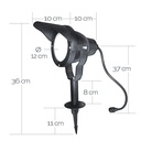 3636 - Projecteur Noir Alu TARGET 30 - 10W - 3000°K