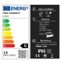 4255 - Potelet noir diffuseur Rond - ht 60 cm