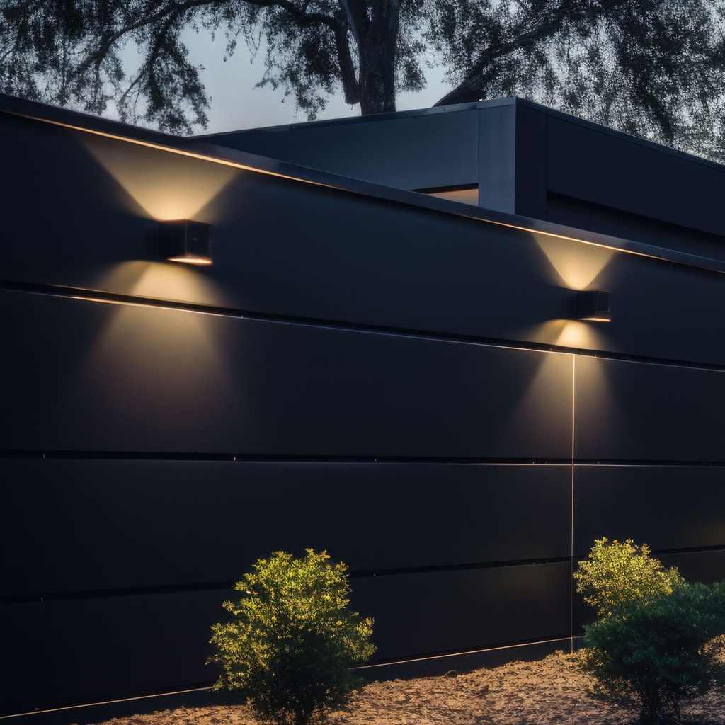 4700 - Applique murale CUBE Noire - 10 x 10 cm