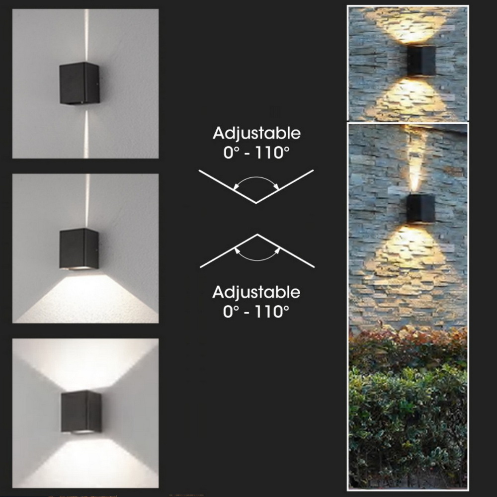 4700 - Applique murale CUBE Noire - 10 x 10 cm