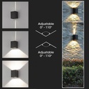 4700 - Applique murale CUBE Noire - 10 x 10 cm