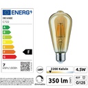 8503-G46 - Guirl. 3m 6xE27/ST64 Fil 2200K