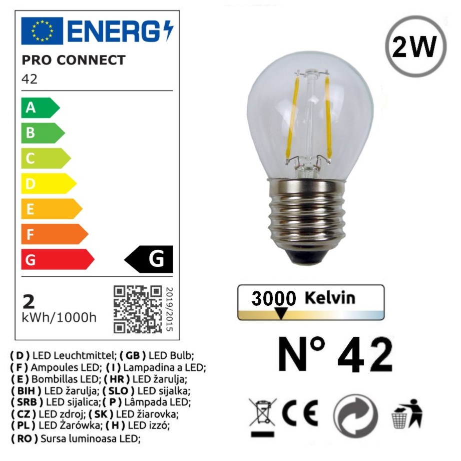 8603-G42 - Guirl. 3m 4xE27/G45 Fil 3000K