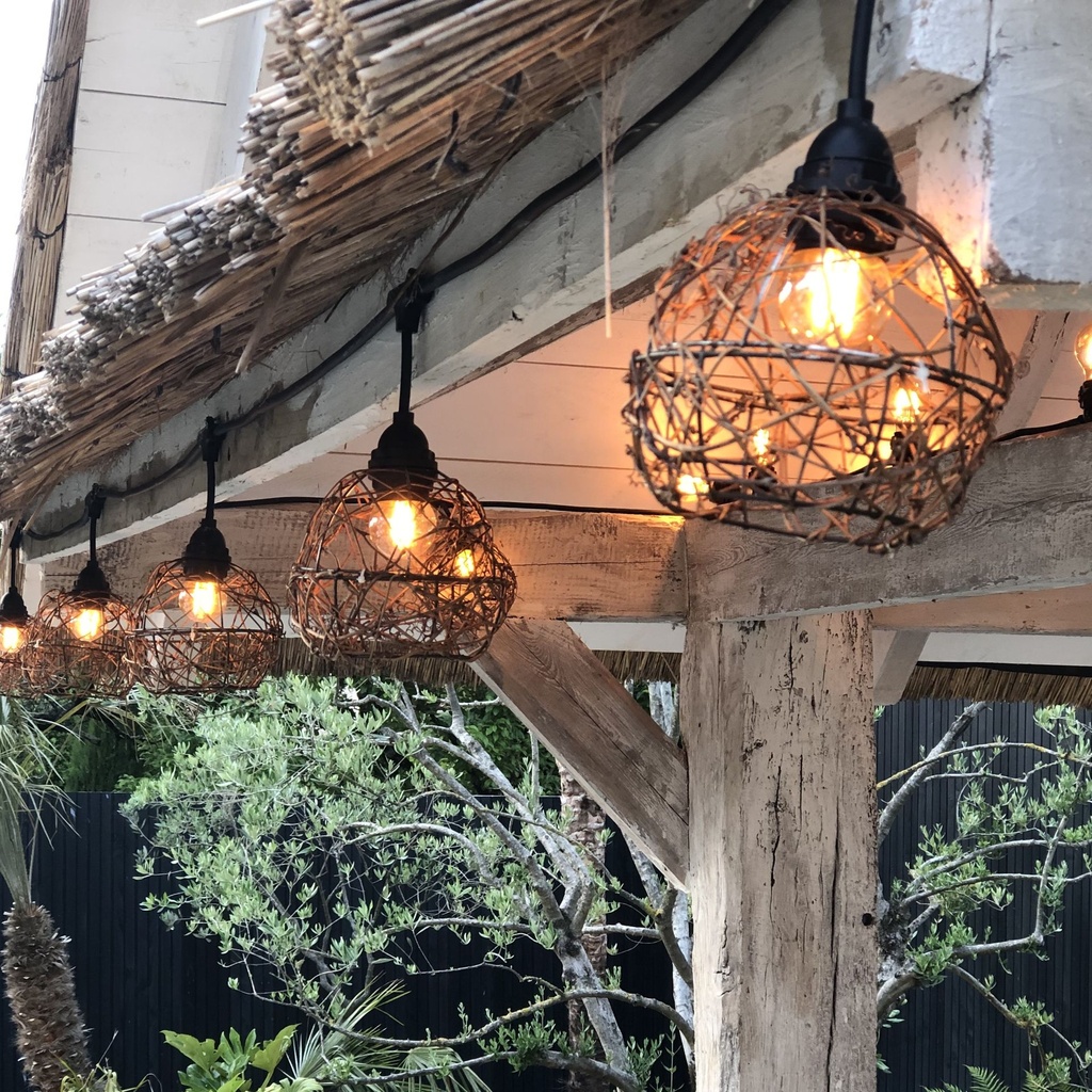 8606-G33-60L - Guirlande 6m 8xE27 Rattan Ball