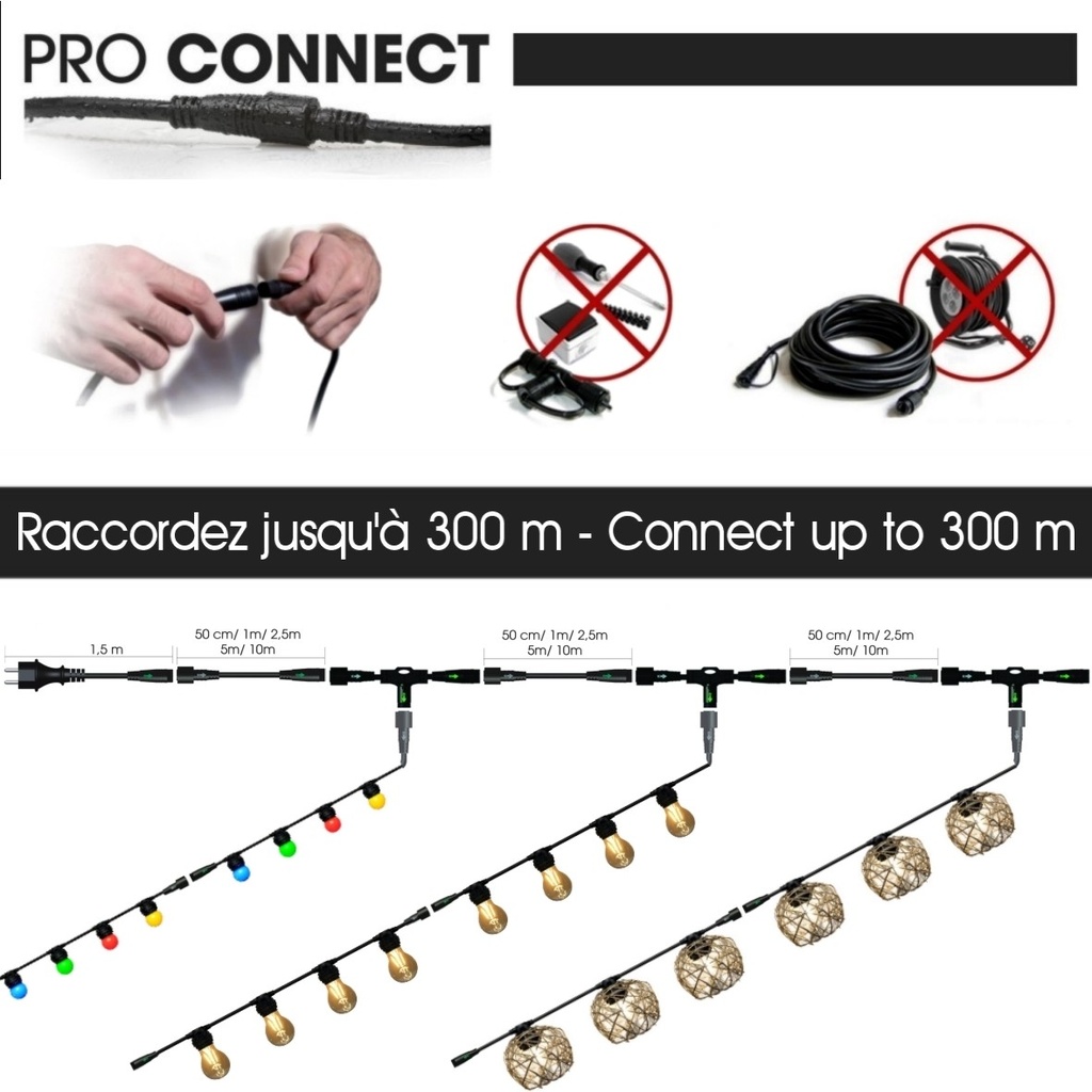 8606-C720 - Guirlande (Extension) 6m 8xE27/ST64 Fil 2700K