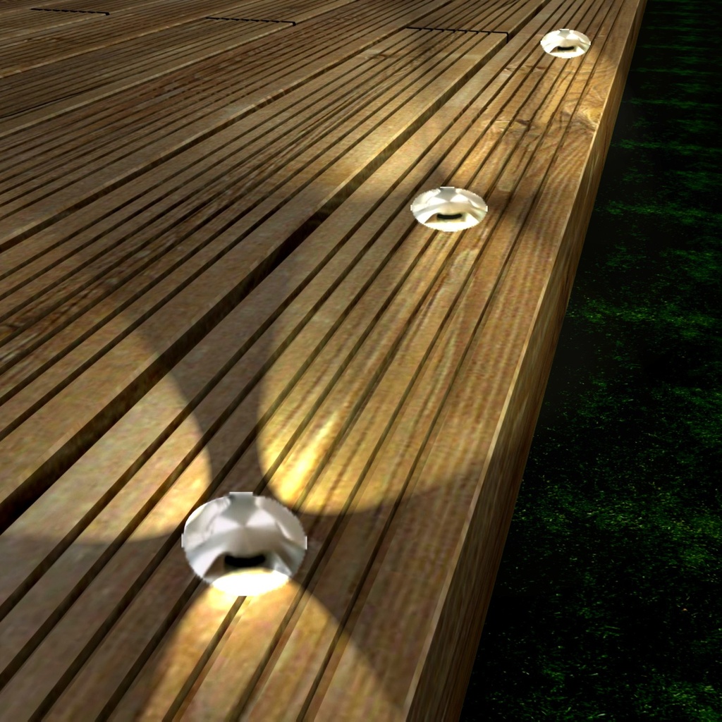 D303 - 3 Top Alu brossé pour Spot Ø6cm 2036 - 3 Fenêtres