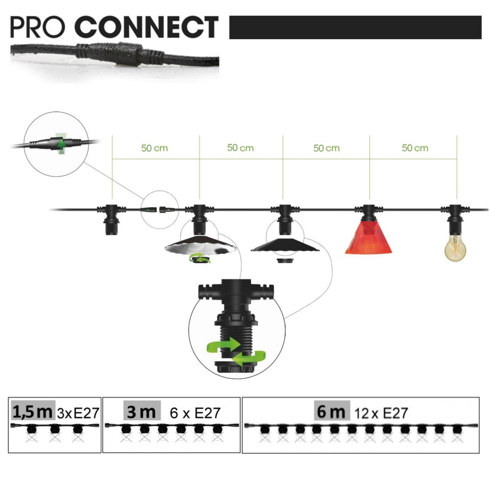 G503 - EXTENSION - Guirlande CLASSIC 3m 6xE27