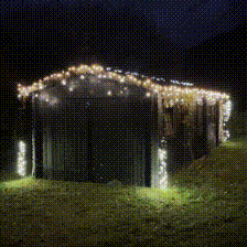 9512 - EXTENSION - Guirlande 30 LEDS (Flash) - 3 m - Fil Noir - Blanc Chaud 4000°K