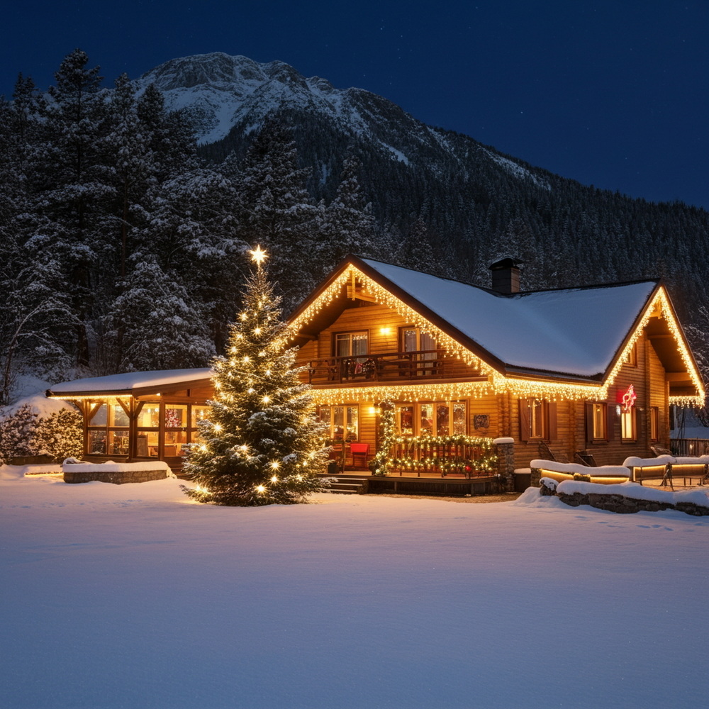 9510 - EXTENSION - Guirlande 30 LEDS (Fixe) - 3 m - Fil Noir - Blanc Chaud 2200°k