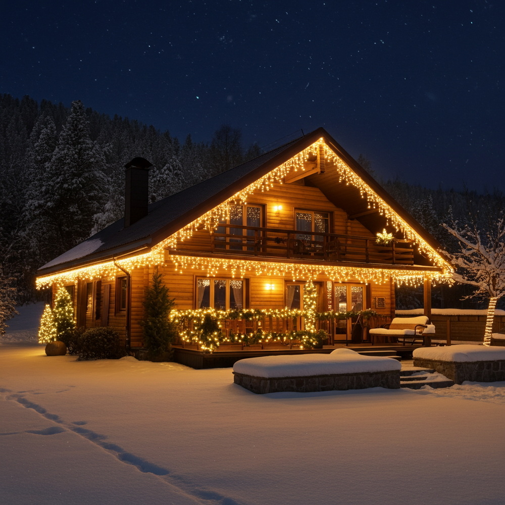 9510 - EXTENSION - Guirlande 30 LEDS (Fixe) - 3 m - Fil Noir - Blanc Chaud 2200°k