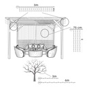 9540 - EXTENSION - Frange courte 60 LEDS (Fixe) - L 3 m x H 40 cm -  Fil Noir - Blanc Chaud 2200°K