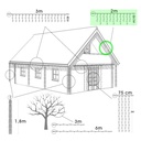 9533 - EXTENSION - Stalactite 60 LEDS (Flash) - L 2 m x H 55 cm -  Fil Noir - Blanc Froid 6500°K