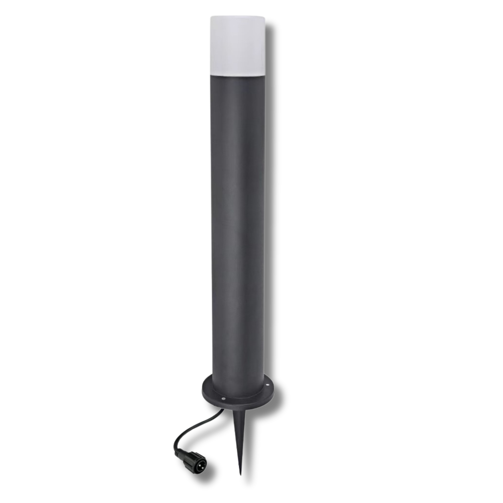 4224 - Borne Noire ZEN, Ø 7,6cm + Piquet Ht 60cm