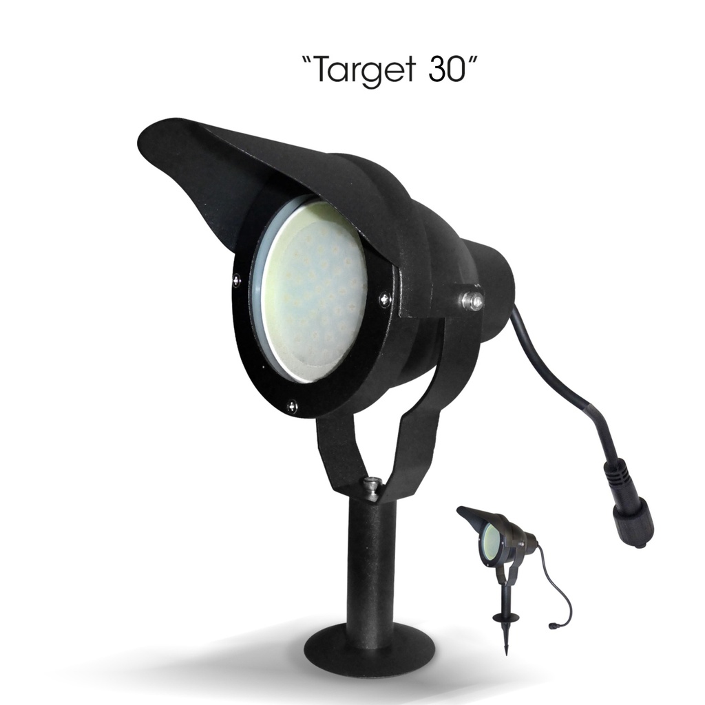 3636 - TARGET 30 Faretto in alluminio nero - 10W - 3000°K