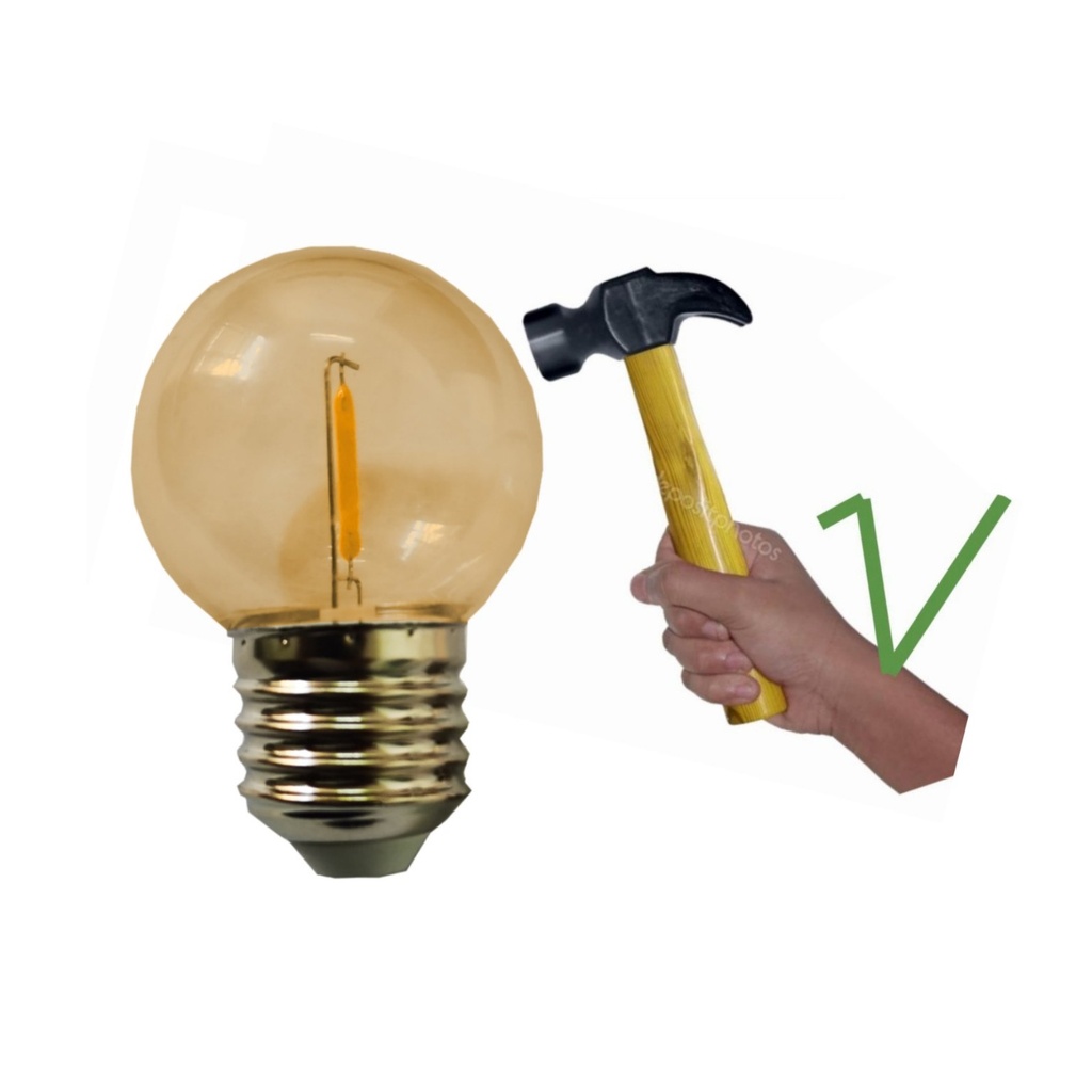 G11x6 - 6 Amp. Incassable E27/G55 Fil. LED 1W 1700K - Antic (Soit 2.95€/pc)