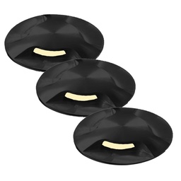 [D313] D313 - 3 Zwarte aluminium kappen voor Ø6cm Spotlight 2036 - 3 ramen